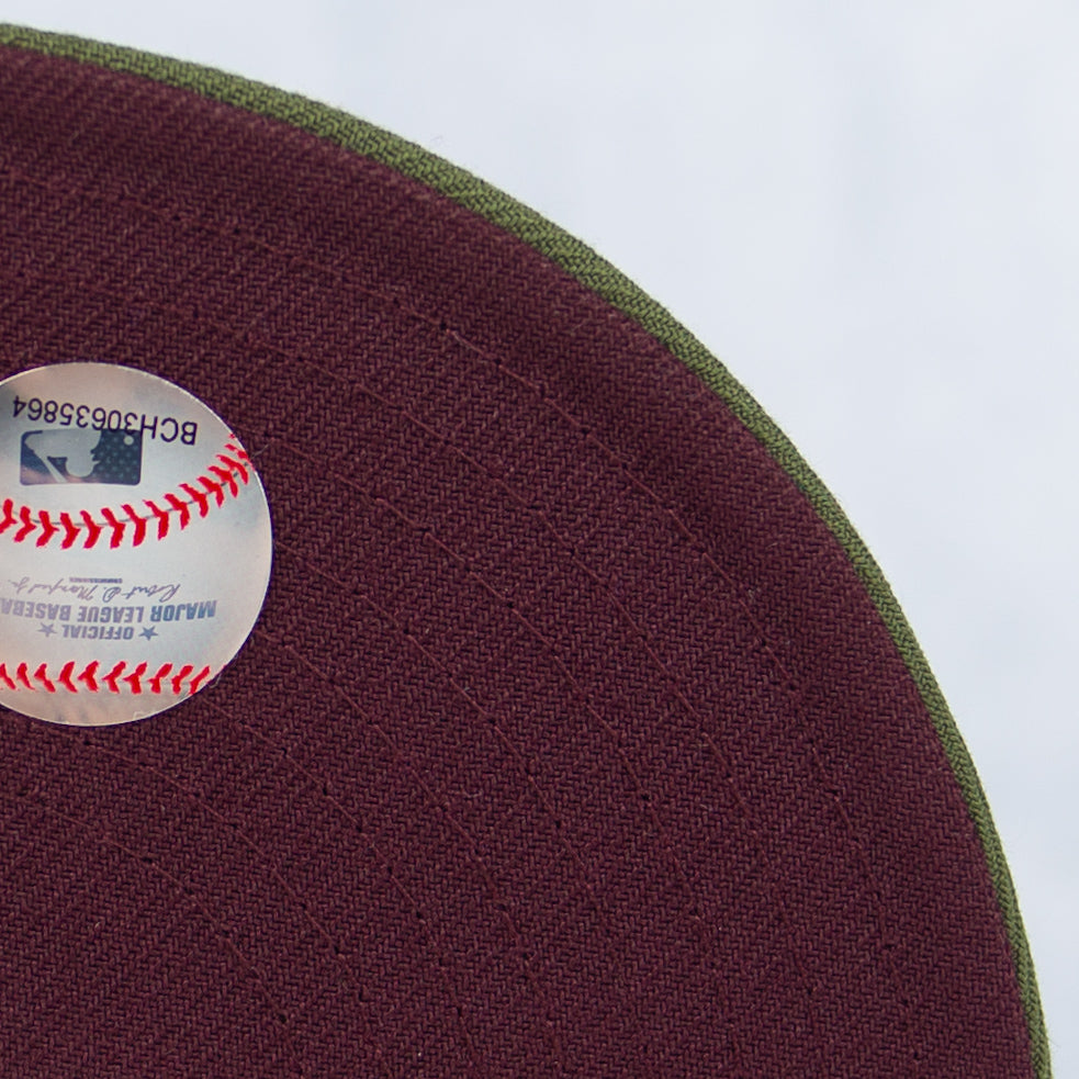 New Era “Khaki Merlot” Texas Rangers Fitted Hat image 3