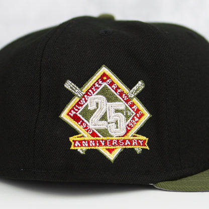 New Era “Dark Olive” Milwaukee Brewers Fitted Hat