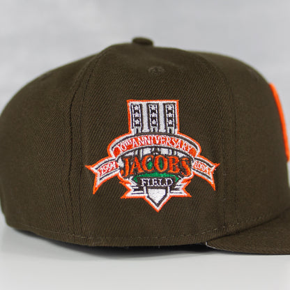 New Era “Browns” Cleveland Indians Fitted Hat image 1