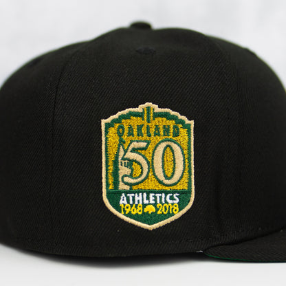 New Era “Black Dome” Oakland Athletics Fitted Hat