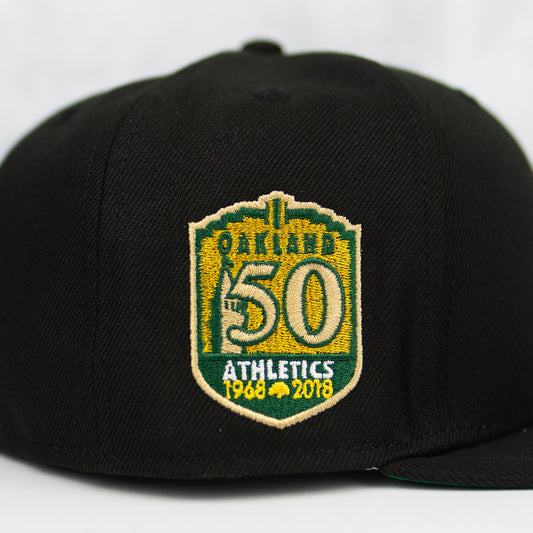 New Era “Black Dome” Oakland Athletics Fitted Hat