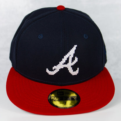 New Era “Pixel” Atlanta Braves Fitted Hat image 0