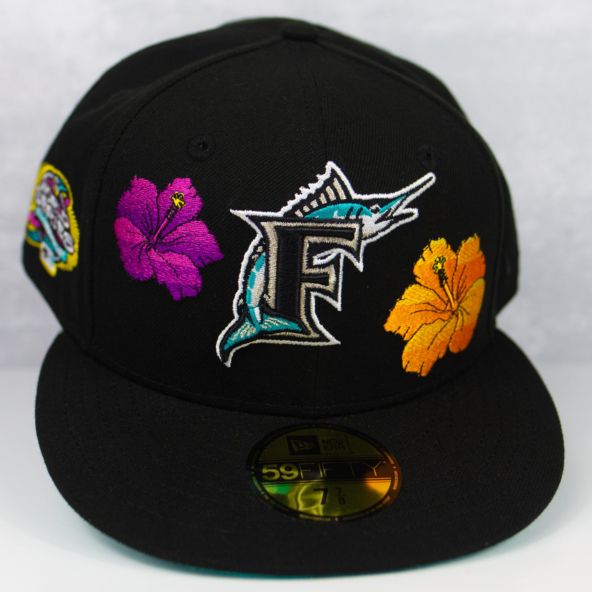 New Era “Floral” Florida Marlins Fitted Hat image 0