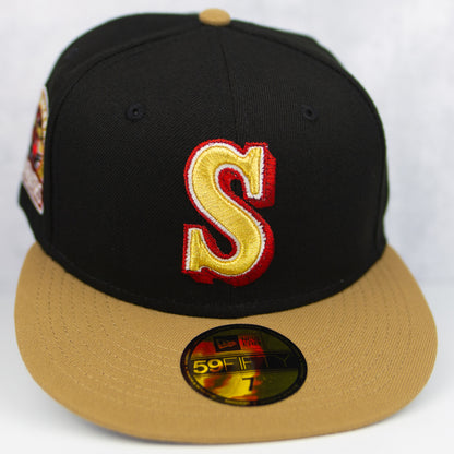 New Era “Black Butter” Seattle Mariners Fitted Hat