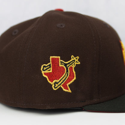 New Era “Burnt Wood” Texas Rangers Fitted Hat