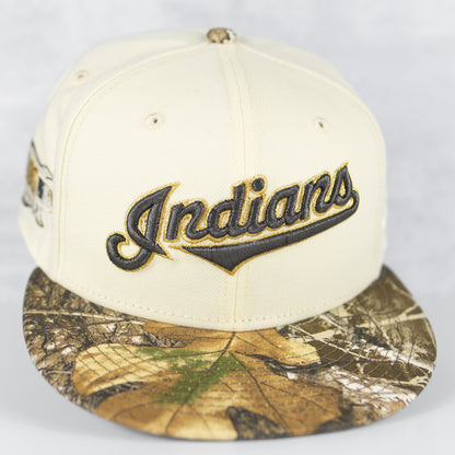 New Era “Woodland” Cleveland Indians Fitted Hat image 0