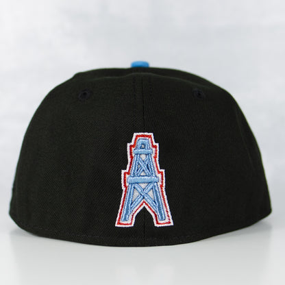 New Era “Black Dome” Houston Oilers Fitted Hat image 2