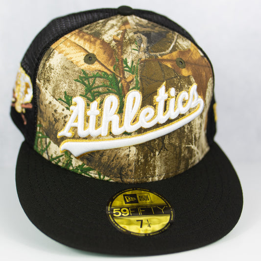 New Era “Gold Leaf” Oakland Athletics Fitted Hat image 0
