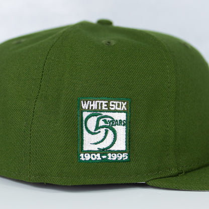 New Era “Army Green” Chicago White Sox Fitted Hat image 1