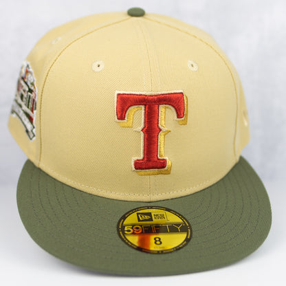 New Era “Olive Khaki” Texas Rangers Fitted Hat