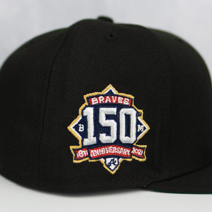 New Era “.300 Blackout” Atlanta Braves Fitted Hat