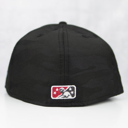 New Era “Black Camo” Carolina Mudcats Fitted Hat