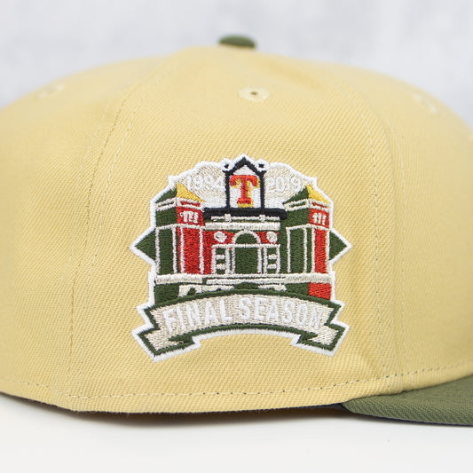 New Era “Olive Khaki” Texas Rangers Fitted Hat
