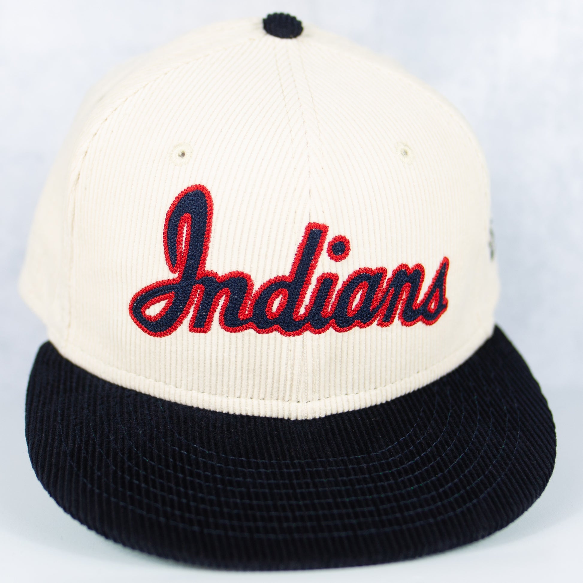 New Era “Chainstitch” Cleveland Indians Fitted Hat image 0
