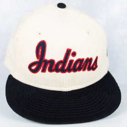 New Era “Chainstitch” Cleveland Indians Fitted Hat image 0