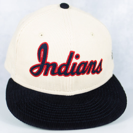 New Era “Chainstitch” Cleveland Indians Fitted Hat image 0