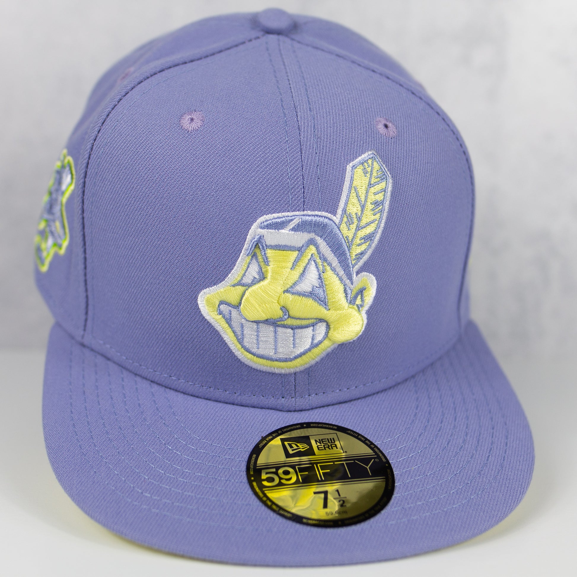 New Era “Lavender Lemon Wahoo” Cleveland Indians Fitted Hat image 0
